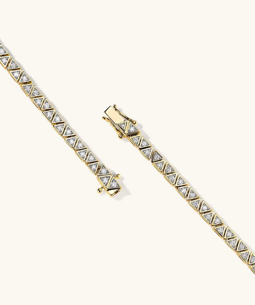 Mejuri Patra Diamond Tennis Bracelet - 14k Yellow Gold