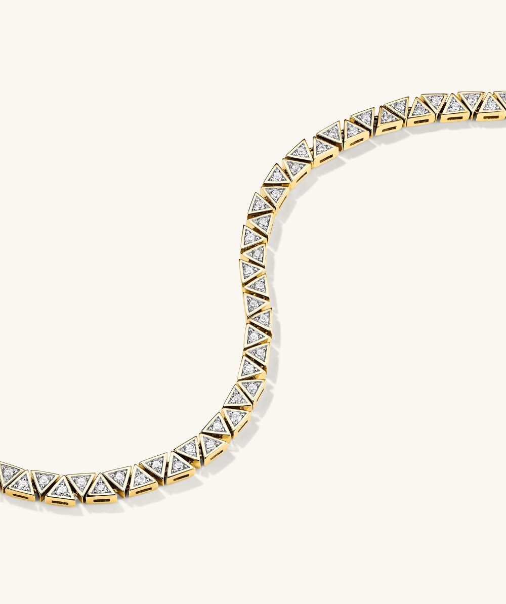 Mejuri Patra Diamond Tennis Bracelet - 14k Yellow Gold