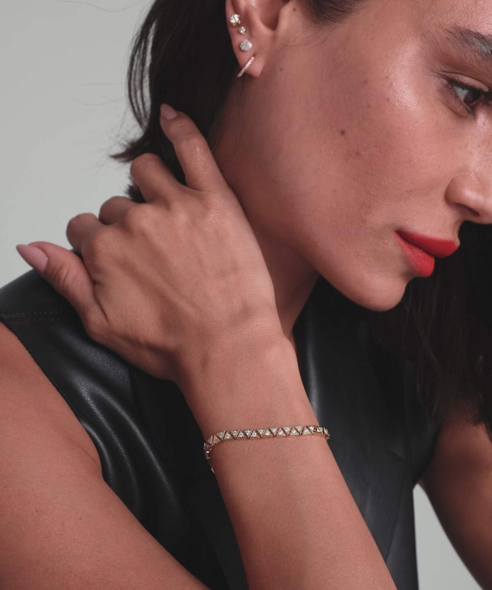 Mejuri Patra Diamond Tennis Bracelet - 14k Yellow Gold