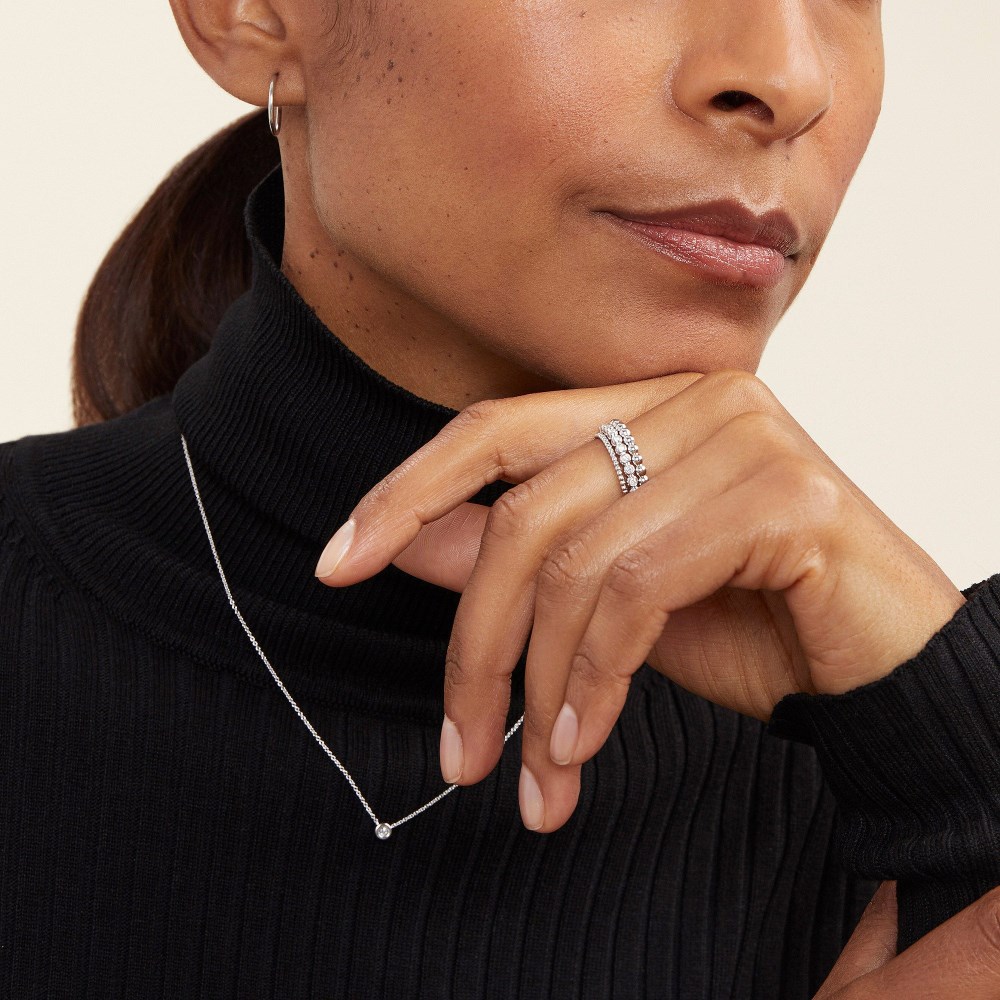 Mejuri Bold Beaded Ring - 14k White Gold