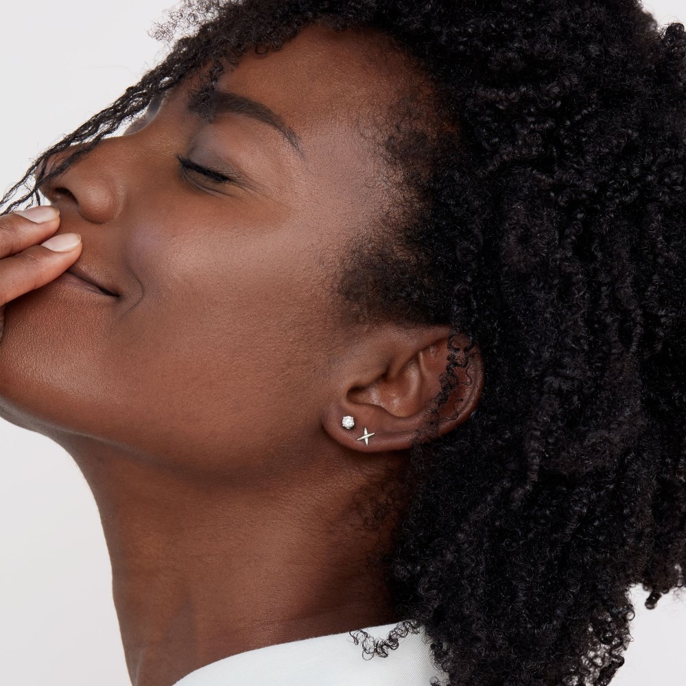 Mejuri Large Diamond Studs - 14k White Gold