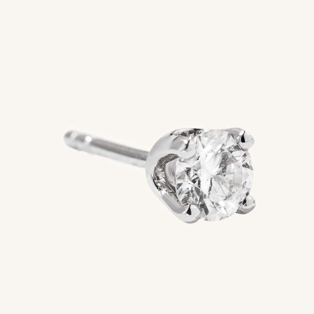 Mejuri Large Diamond Studs - 14k White Gold