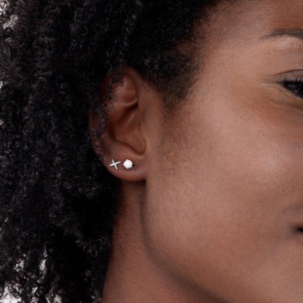 Mejuri Large Diamond Studs - 14k White Gold