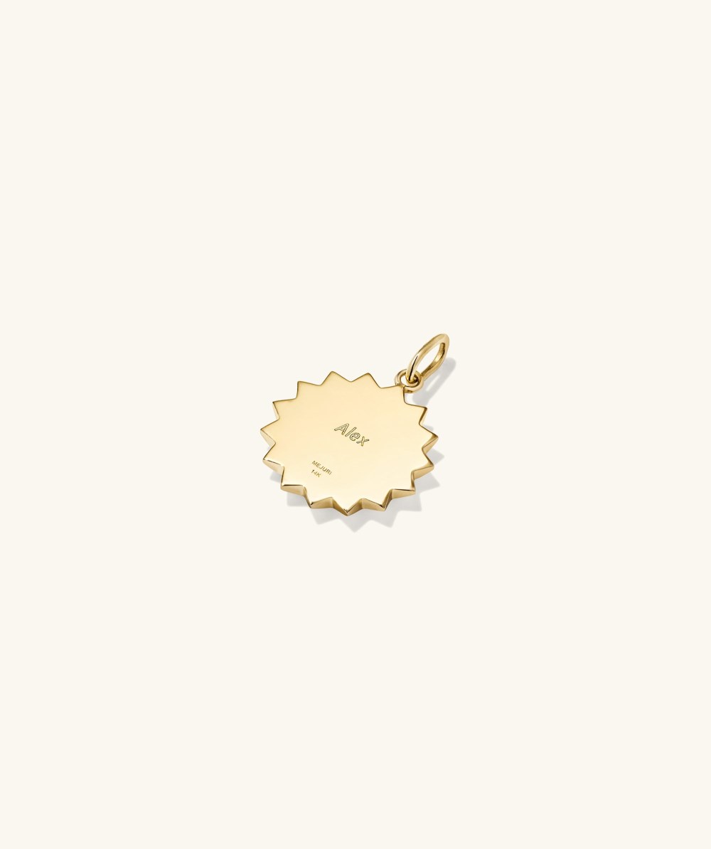 Mejuri Energy: Sun Coin Charm Pendant - 14k Yellow Gold