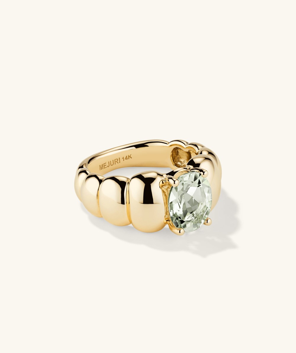Mejuri Puffy Charlotte Gemstone Ring - 14k Yellow Gold