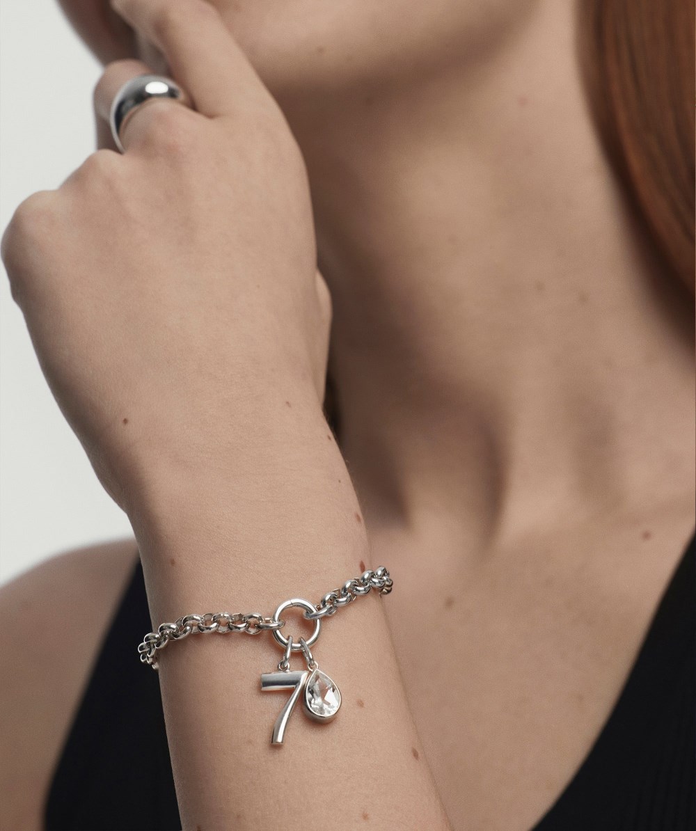 Mejuri Oversized Number Charm - Sterling Silver