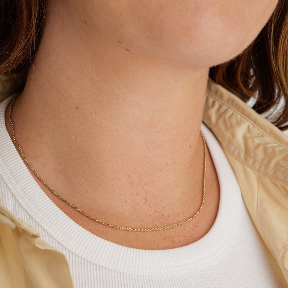 Mejuri Rope Chain Necklace - Gold Vermeil