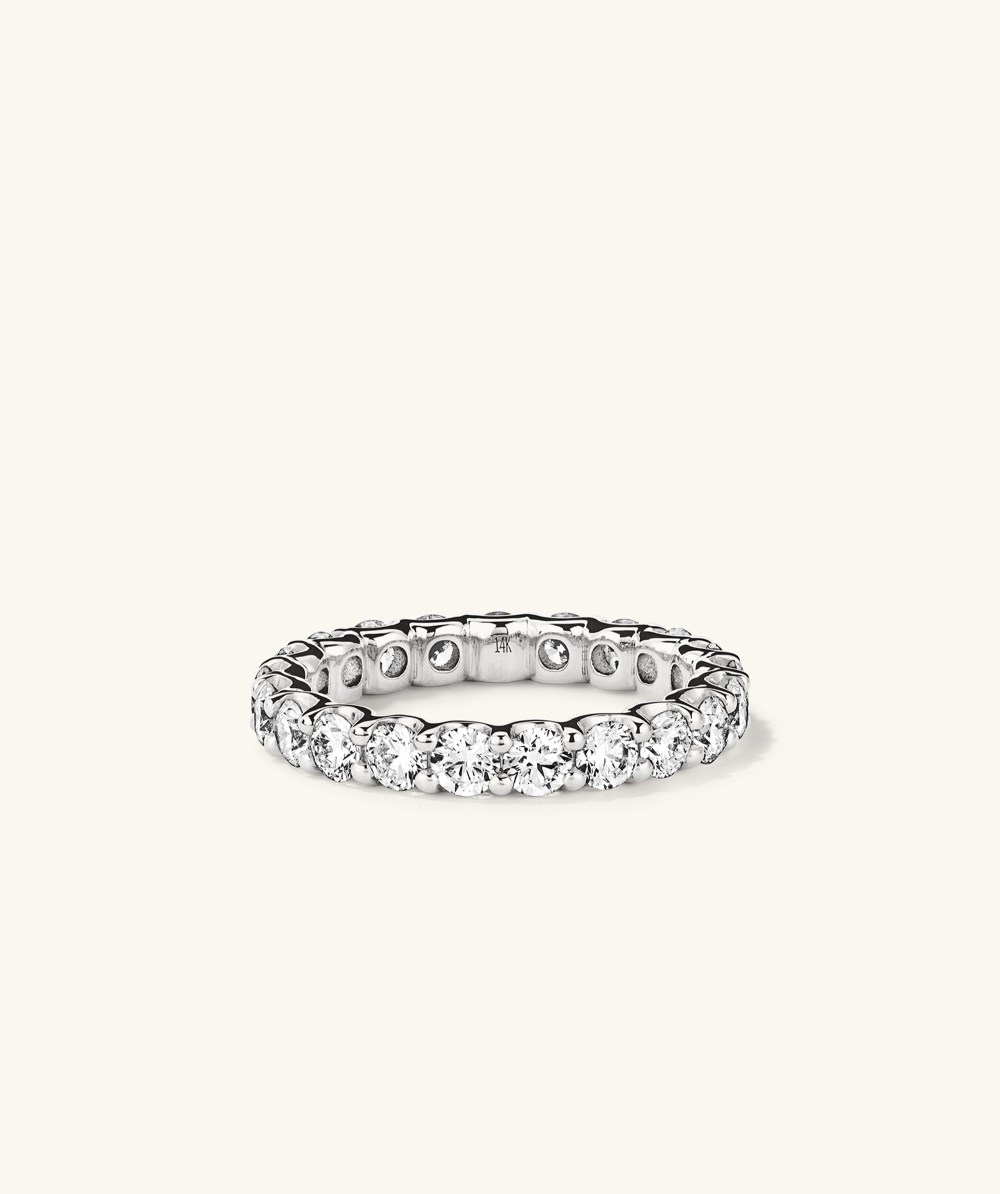 Mejuri 3mm Lab Grown Diamond Eternity Band - 14k White Gold