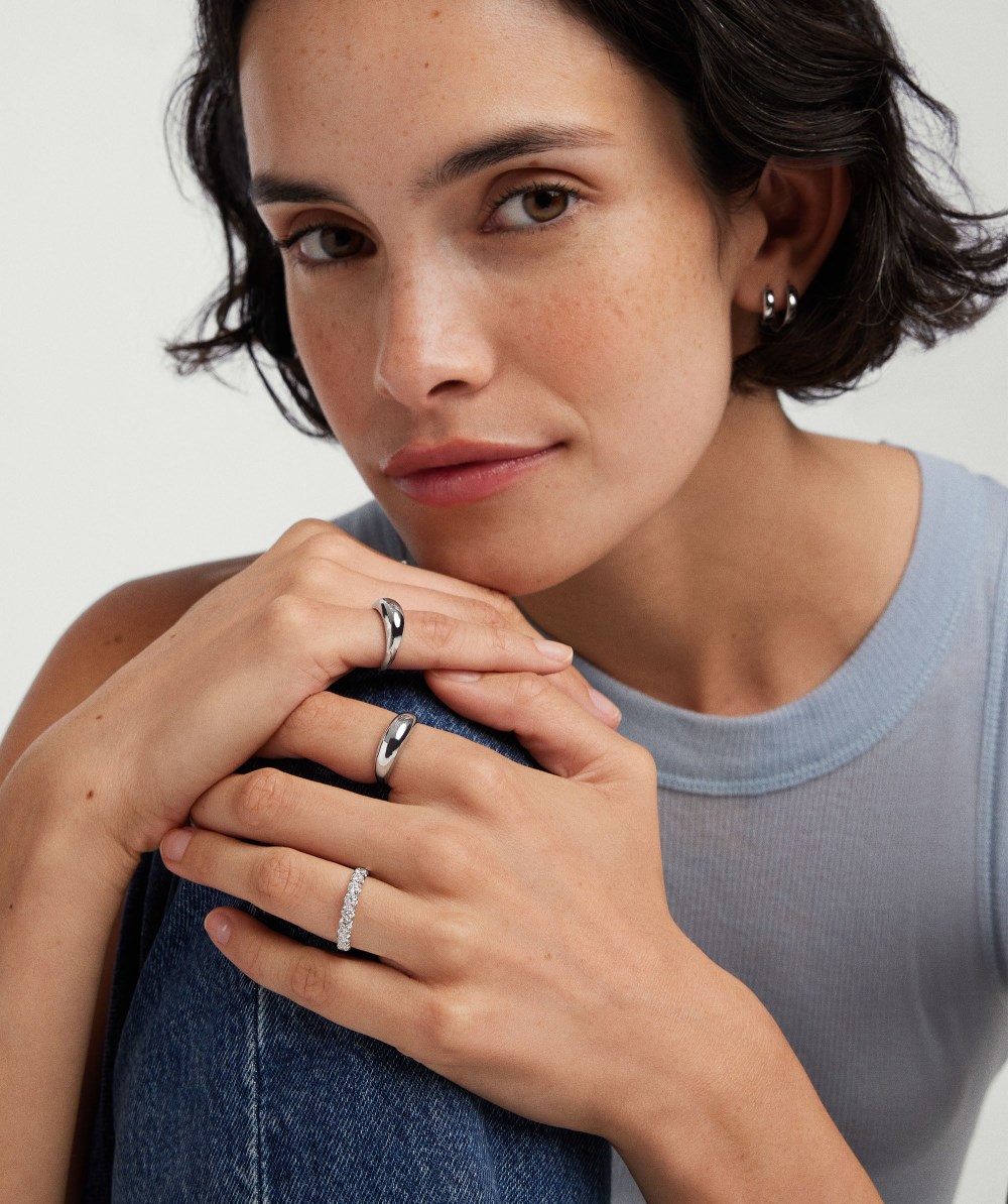 Mejuri 3mm Lab Grown Diamond Eternity Band - 14k White Gold