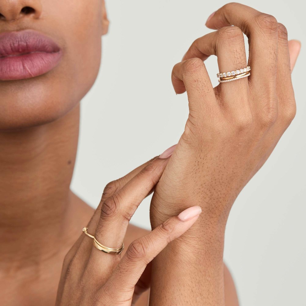 Mejuri Slim Diamond Eternity Band - 14k Yellow Gold