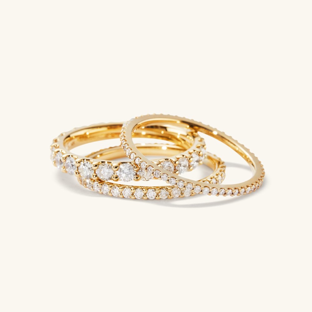 Mejuri Slim Diamond Eternity Band - 14k Yellow Gold