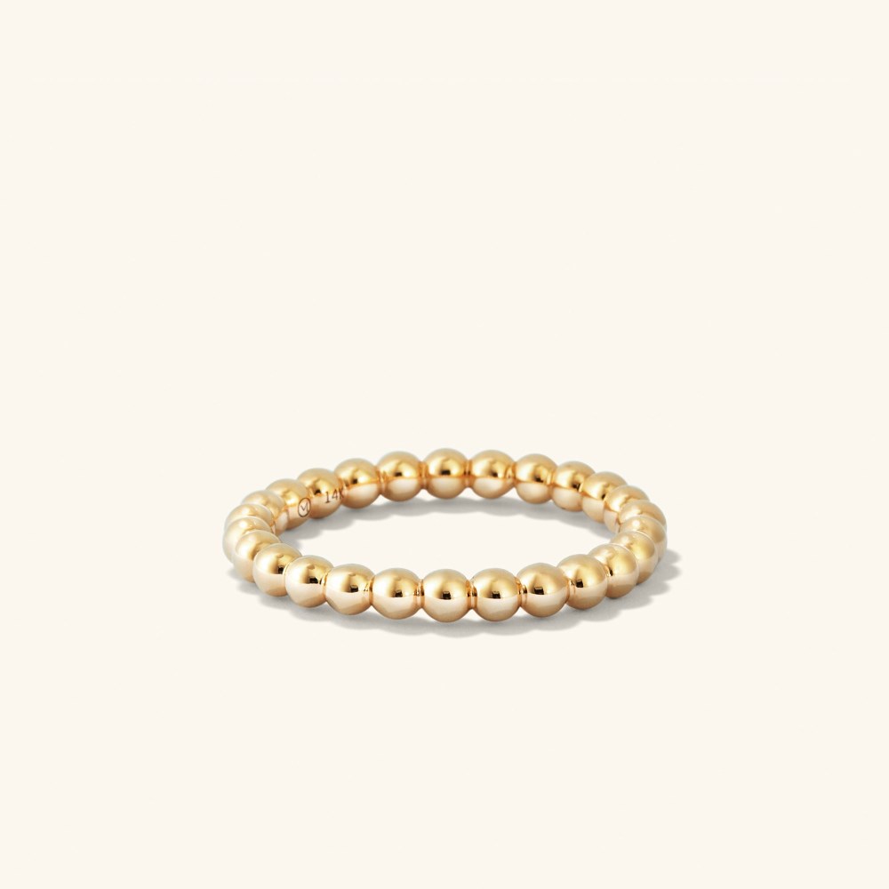 Mejuri Bold Beaded Ring - 14k Yellow Gold