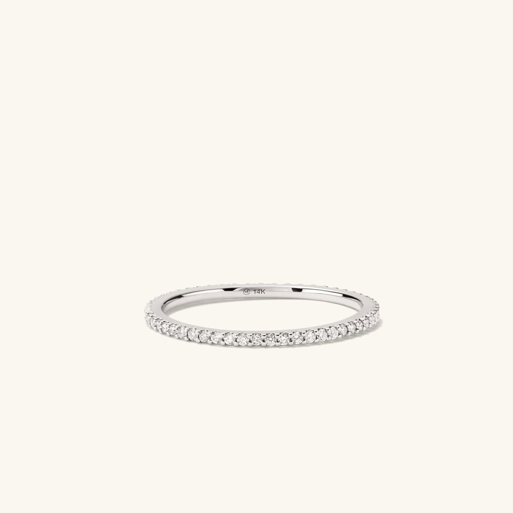 Mejuri Slim Diamond Eternity Band - 14k White Gold