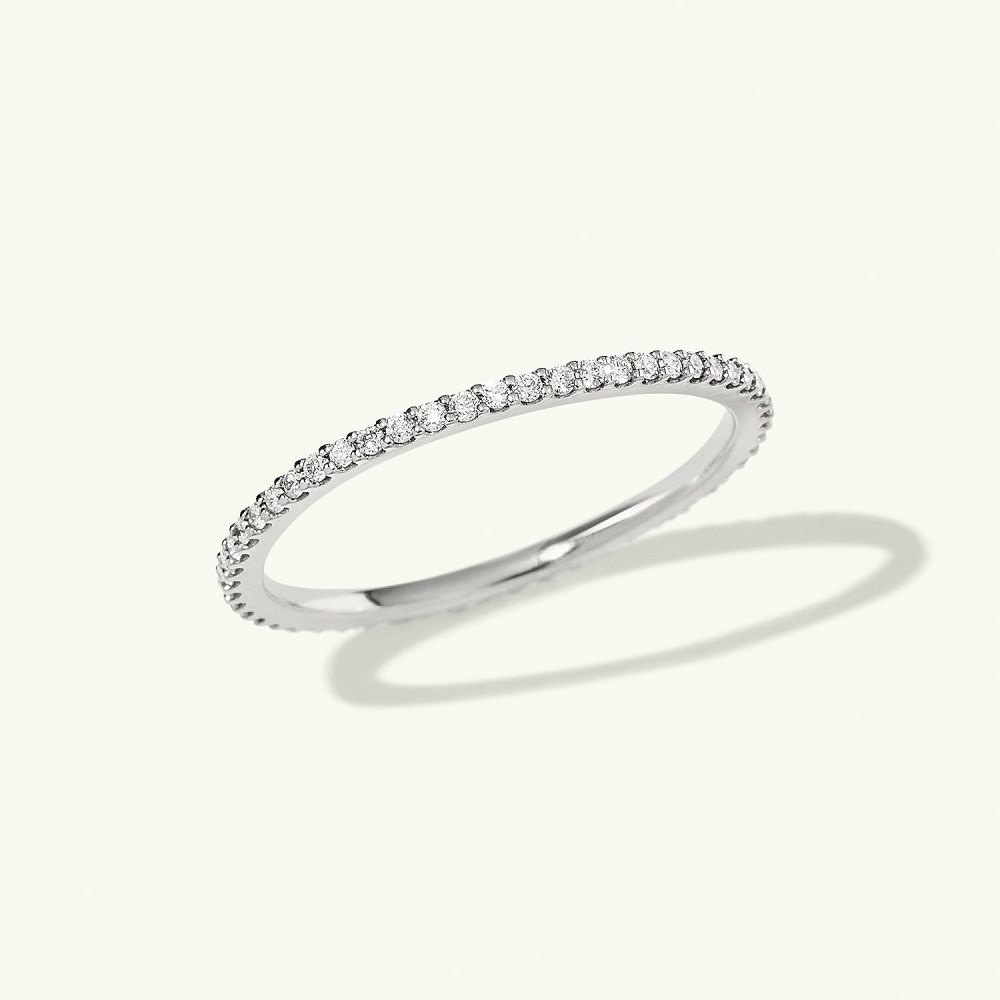 Mejuri Slim Diamond Eternity Band - 14k White Gold