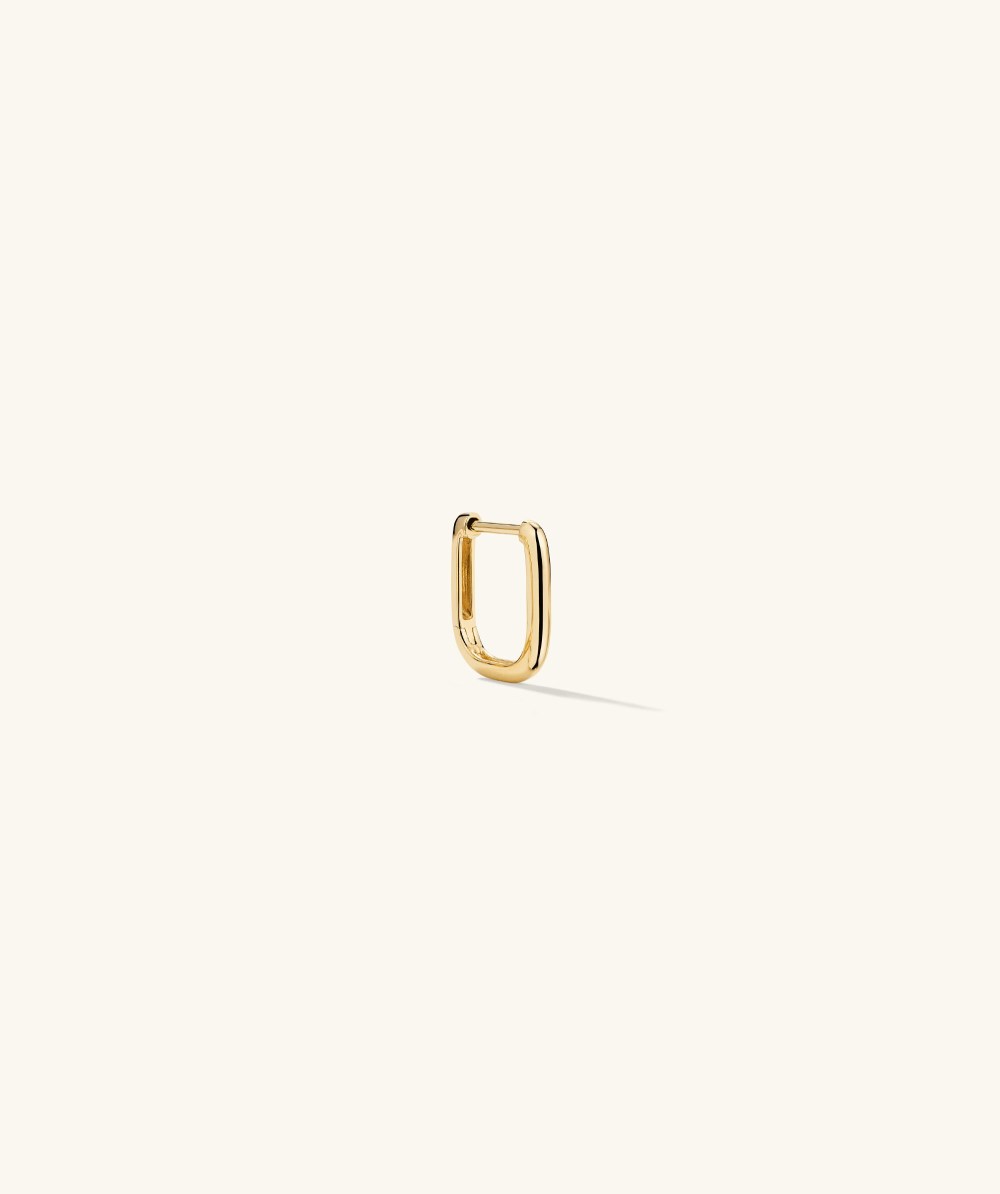 Mejuri Single Huggie U Hoop - 14k Yellow Gold