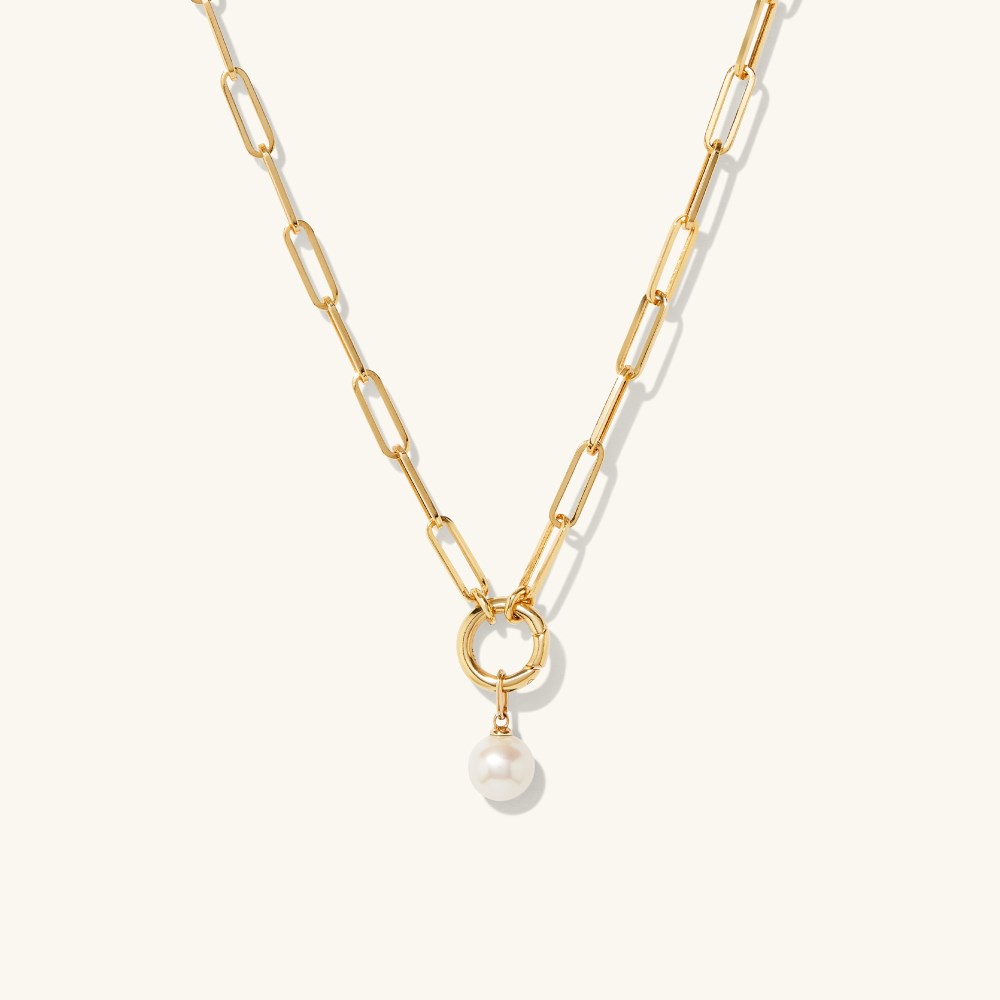 Mejuri Pearl Drop Charm - 14k Yellow Gold