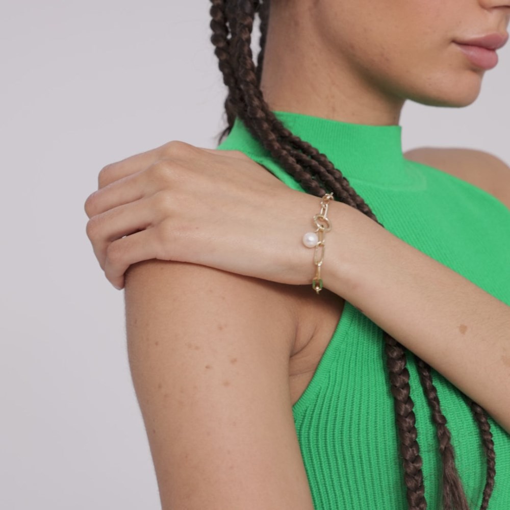 Mejuri Pearl Drop Charm - 14k Yellow Gold