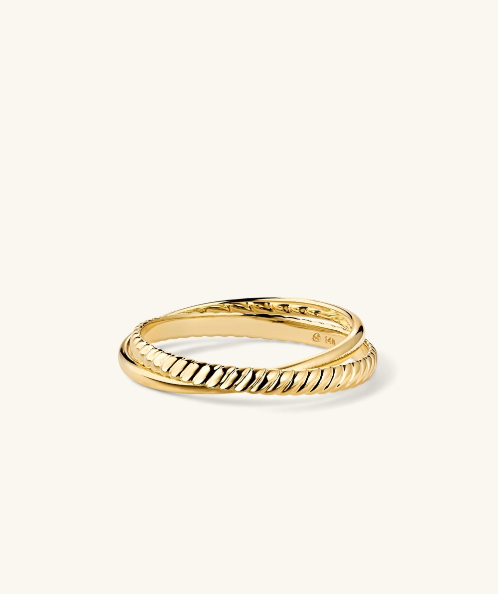 Mejuri Duo Ring - 14k Yellow Gold