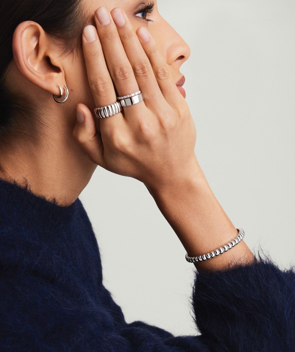 Mejuri Puffy Charlotte Cuff Bracelet - Sterling Silver