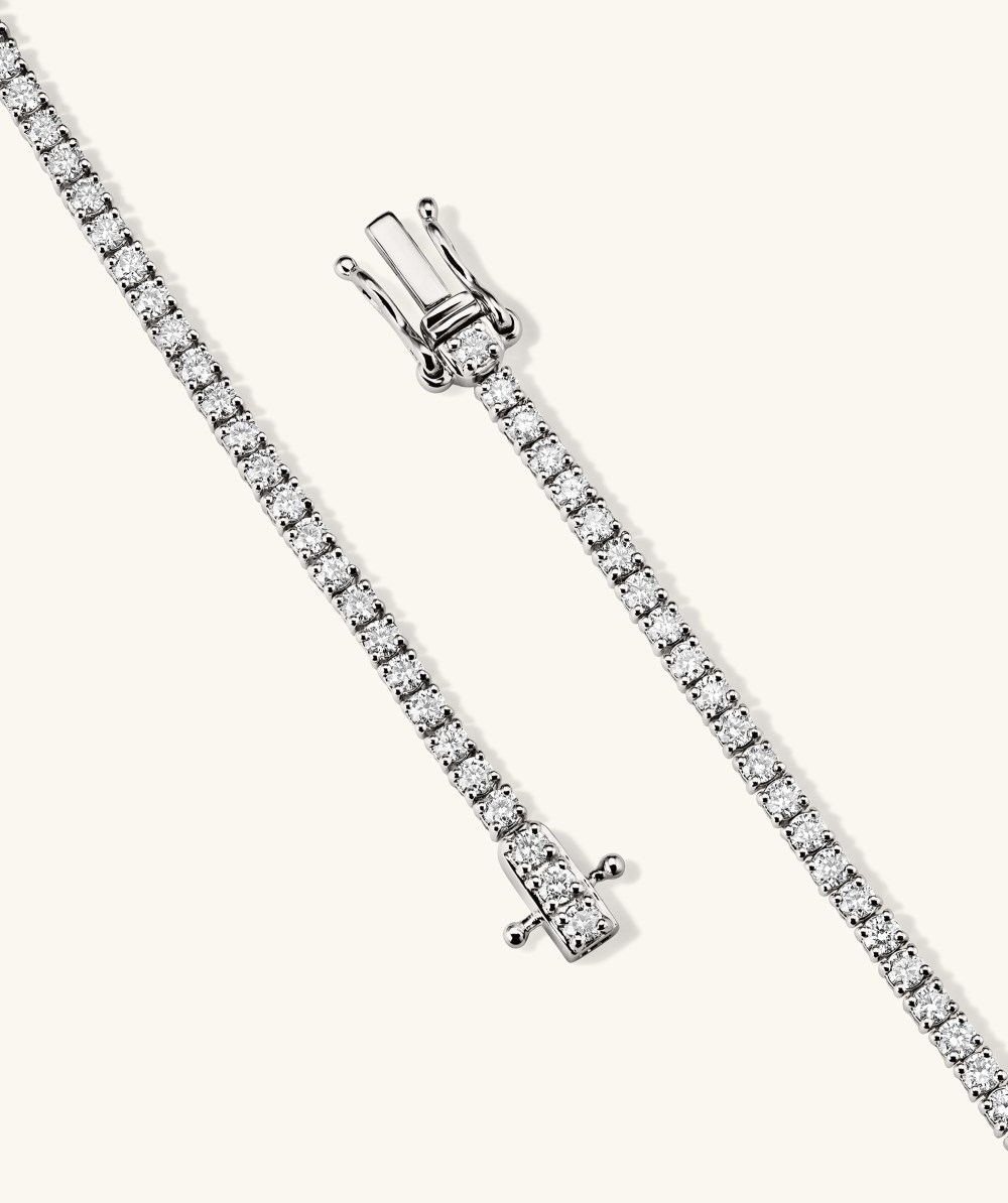 Mejuri Lab Grown Diamond Tennis Necklace 1.8mm - 14k White Gold