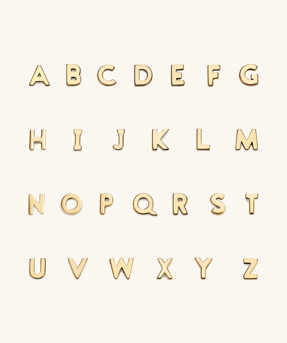 Mejuri Letter Stud - 14k Yellow Gold