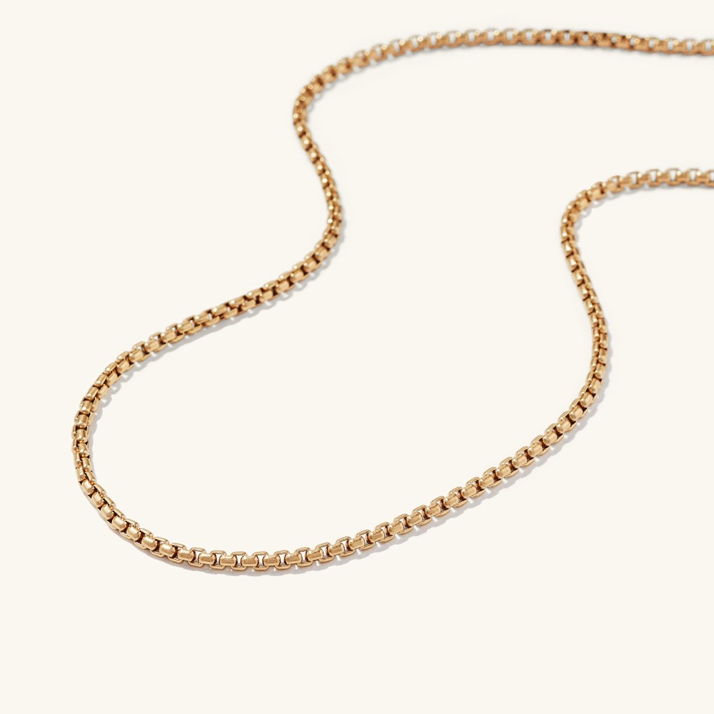 Mejuri Round Box Chain Necklace - 14k Yellow Gold