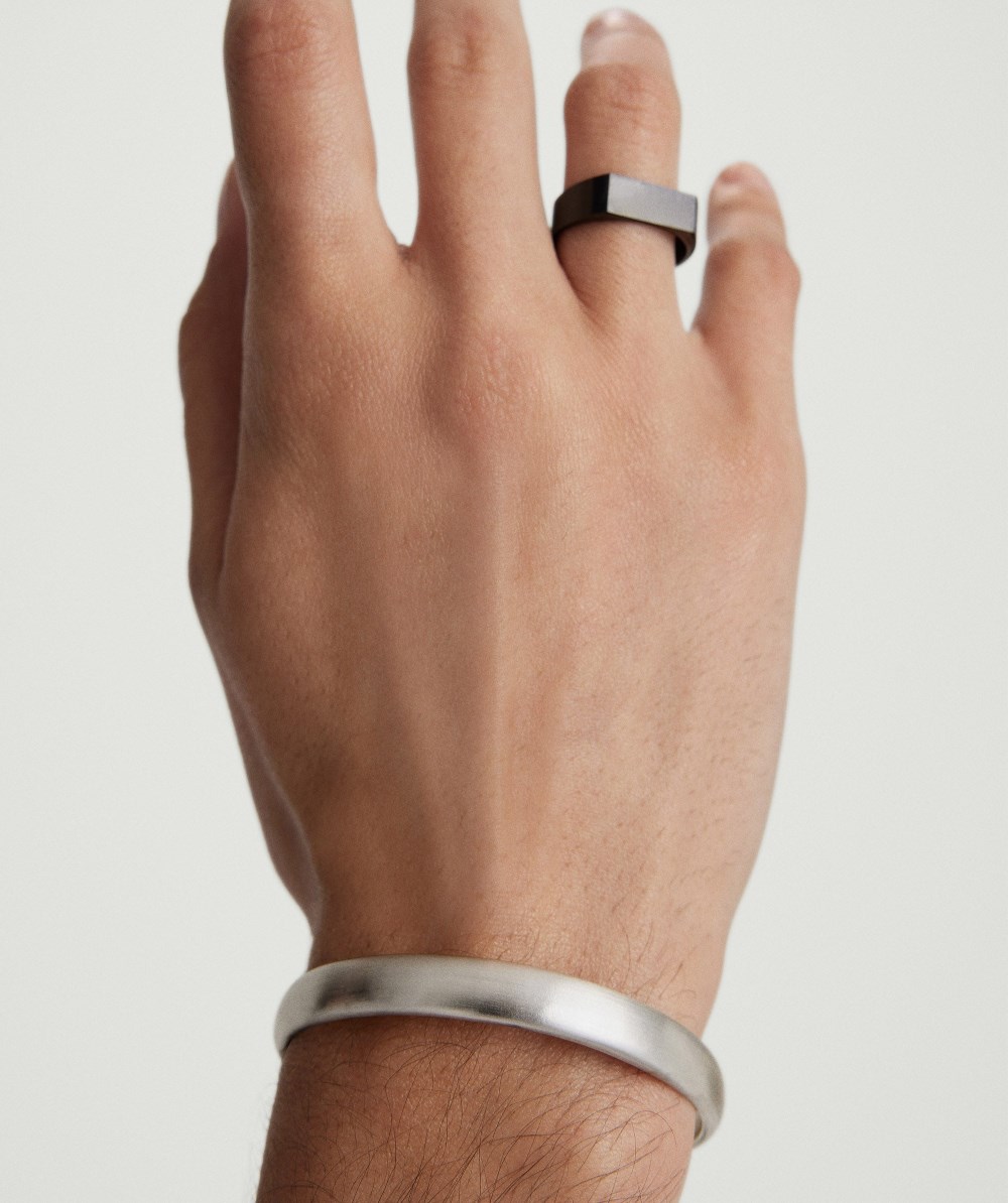 Mejuri Bold Cuff - Brushed Sterling Silver