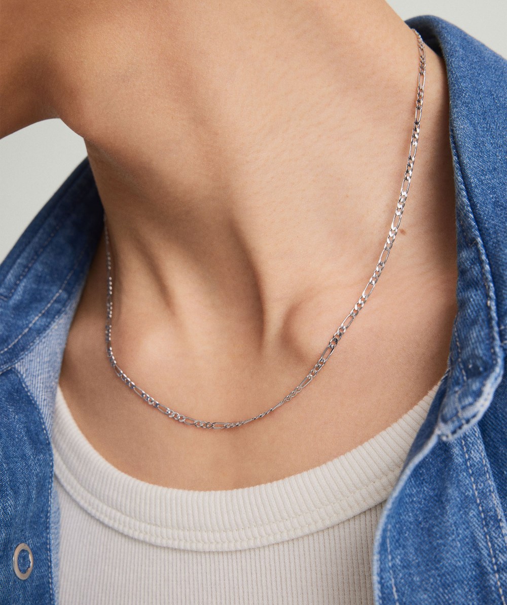 Mejuri Figaro Chain Necklace - Sterling Silver