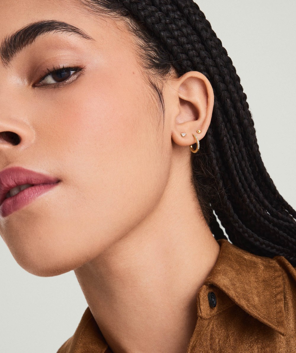 Mejuri Mini Pear Diamond Studs - 14k Yellow Gold