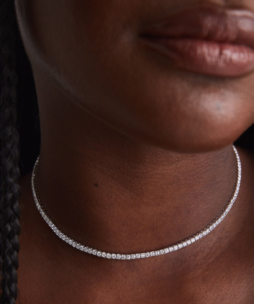 Mejuri Lab Grown Diamond Tennis Necklace 2.5mm - 14k White Gold