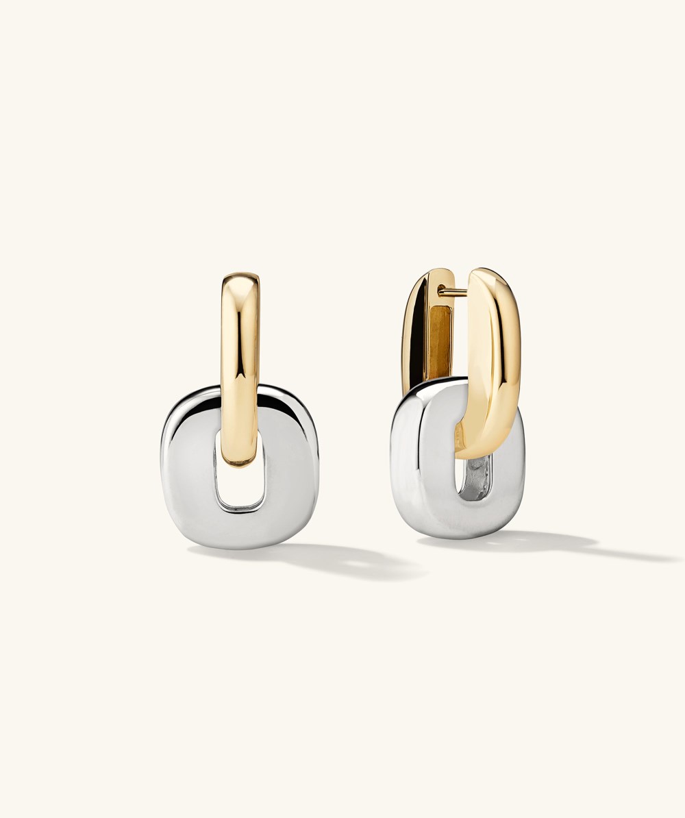 Mejuri Stevie Hoops - Gold Vermeil, Sterling Silver