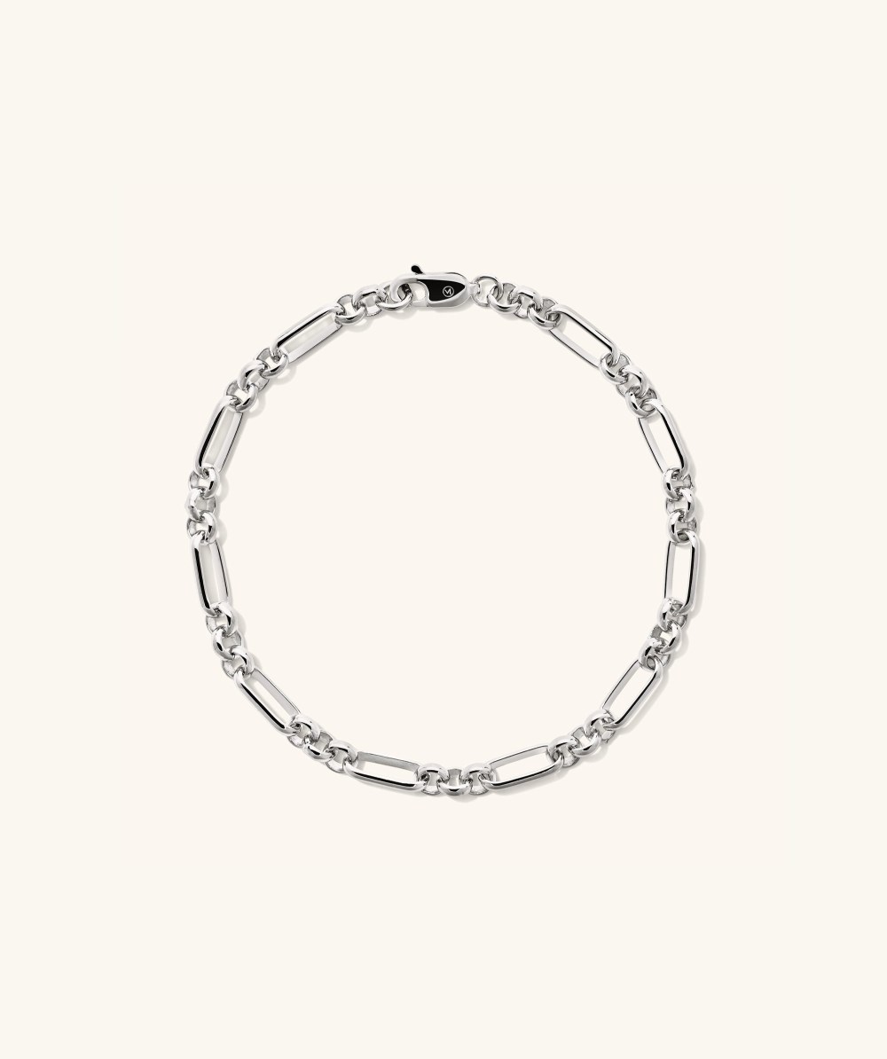 Mejuri Mini Paperclip Bracelet - Sterling Silver