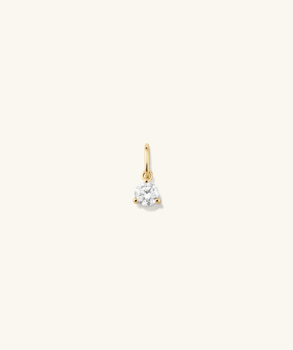 Mejuri Lab Grown Diamond Round Pendant - 14k Yellow Gold