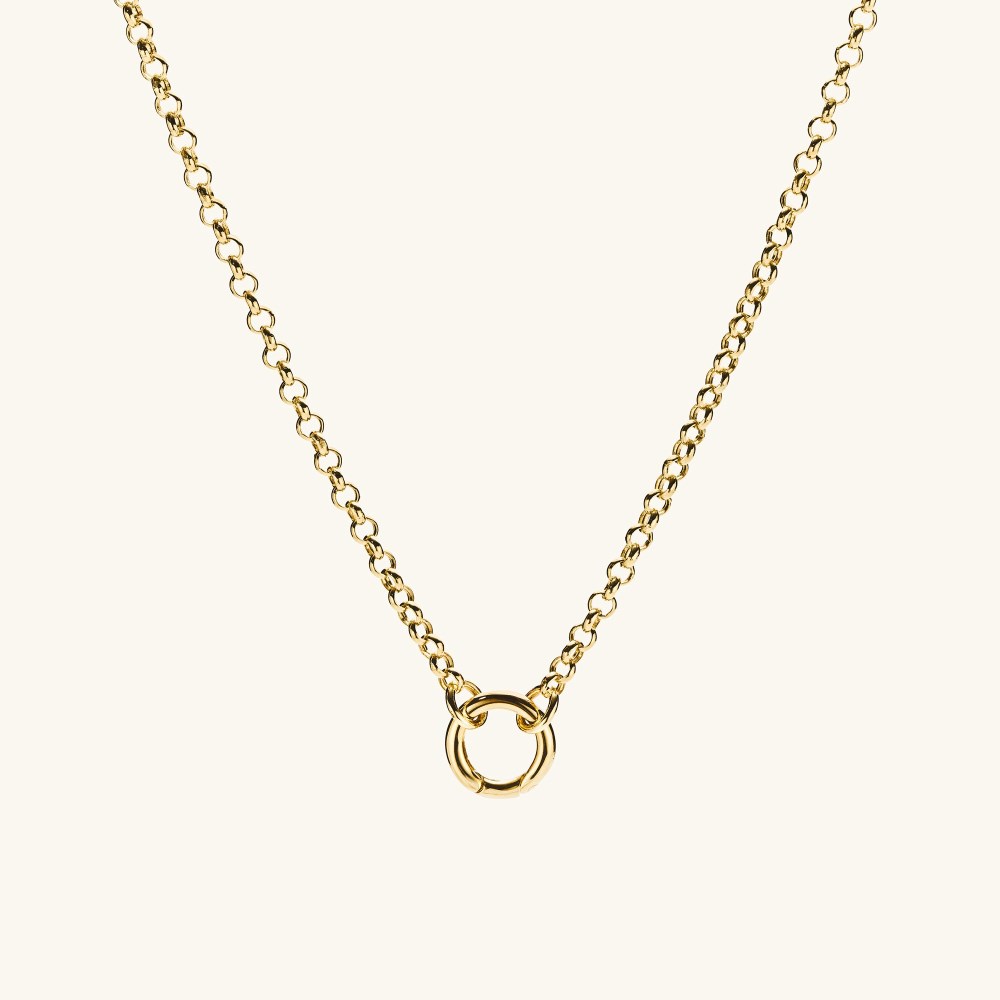 Mejuri Rolo Chain Charm Necklace - 14k Yellow Gold