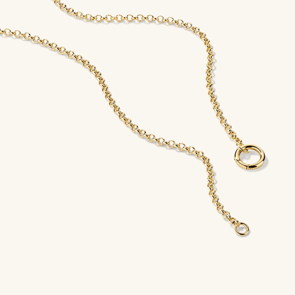 Mejuri Rolo Chain Charm Necklace - 14k Yellow Gold