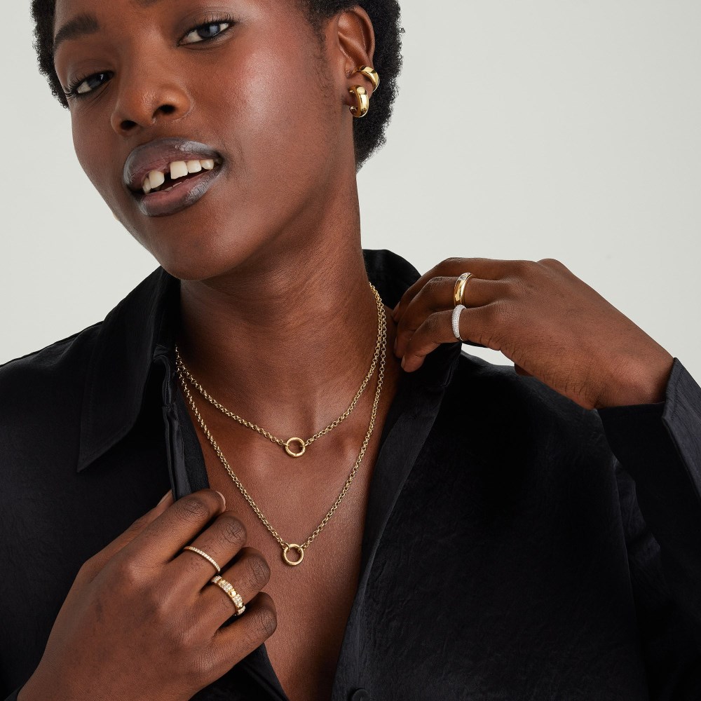 Mejuri Rolo Chain Charm Necklace - 14k Yellow Gold