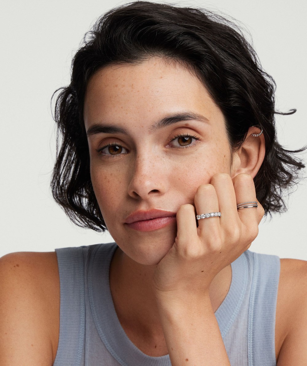 Mejuri 3.5mm Lab Grown Diamond Eternity Band - 14k White Gold