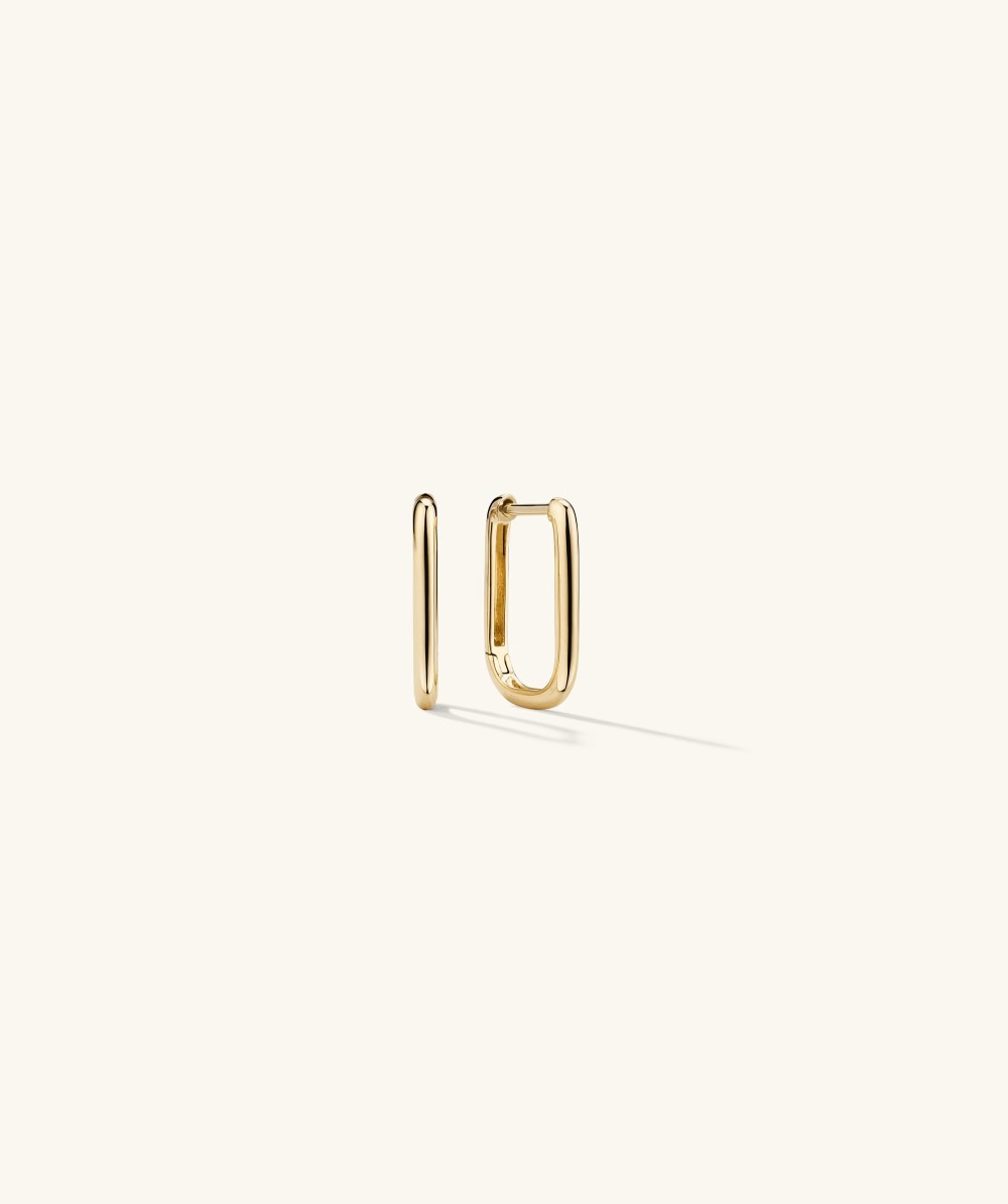 Mejuri Small U Hoops - 14k Yellow Gold