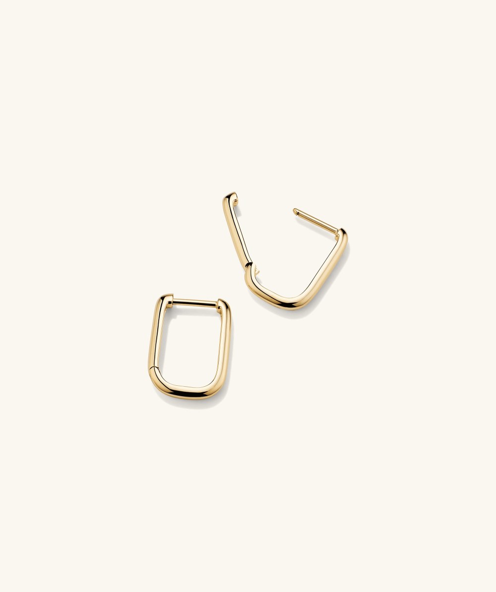 Mejuri Small U Hoops - 14k Yellow Gold