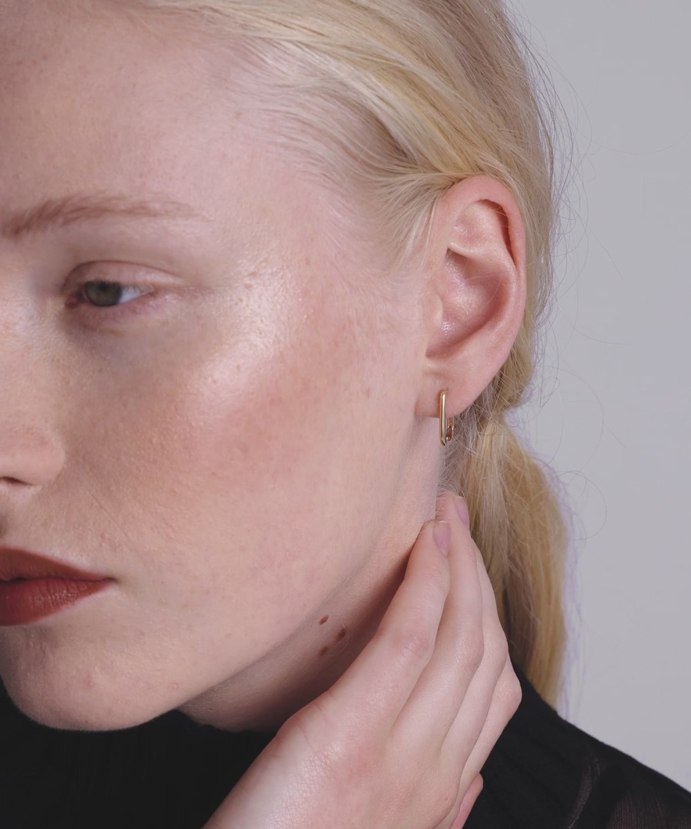 Mejuri Small U Hoops - 14k Yellow Gold