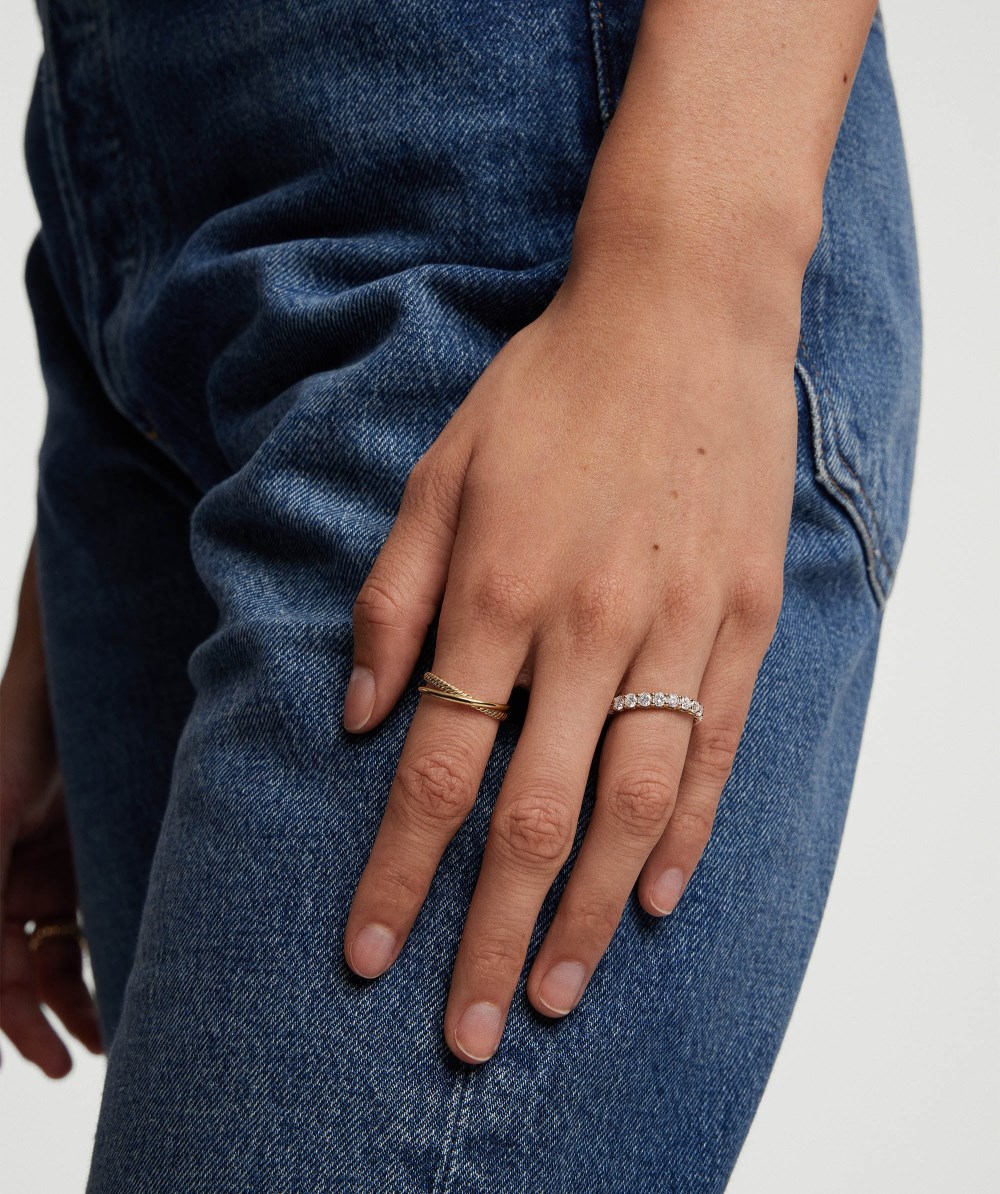 Mejuri 3mm Lab Grown Diamond Eternity Band - 14k Yellow Gold