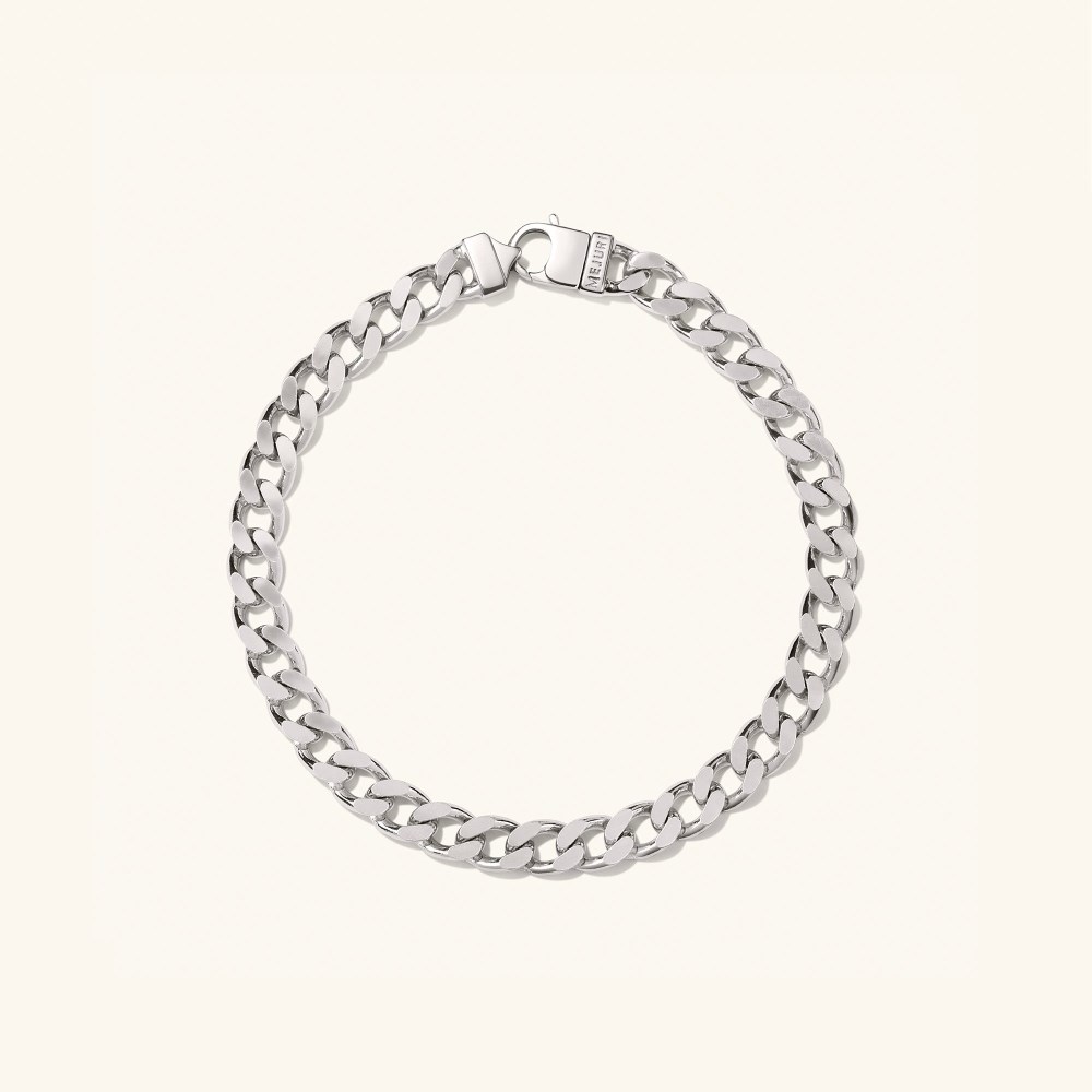 Mejuri 5mm Curb Chain Bracelet - Sterling Silver