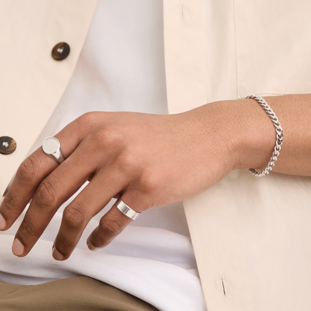 Mejuri 5mm Curb Chain Bracelet - Sterling Silver