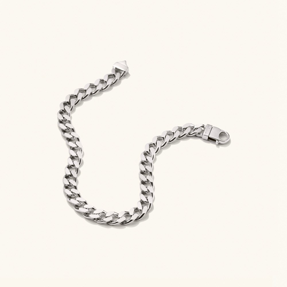 Mejuri 5mm Curb Chain Bracelet - Sterling Silver