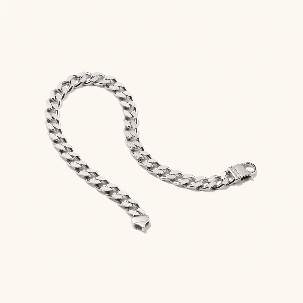 Mejuri 5mm Curb Chain Bracelet - Sterling Silver