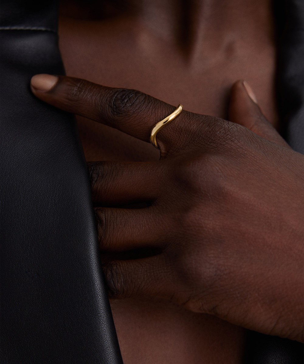 Mejuri Dôme Figure Slim Ring - 14k Yellow Gold