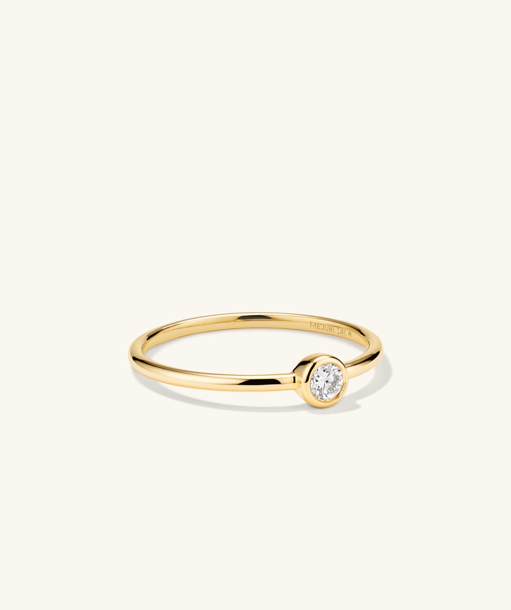 Mejuri Lab Grown Diamond Solo Ring - 14k Yellow Gold