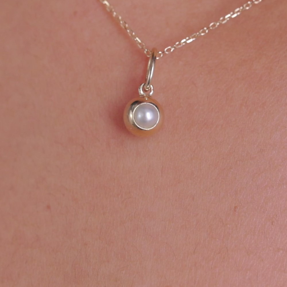 Mejuri Birthstone Sphere Charm - 14k Yellow Gold