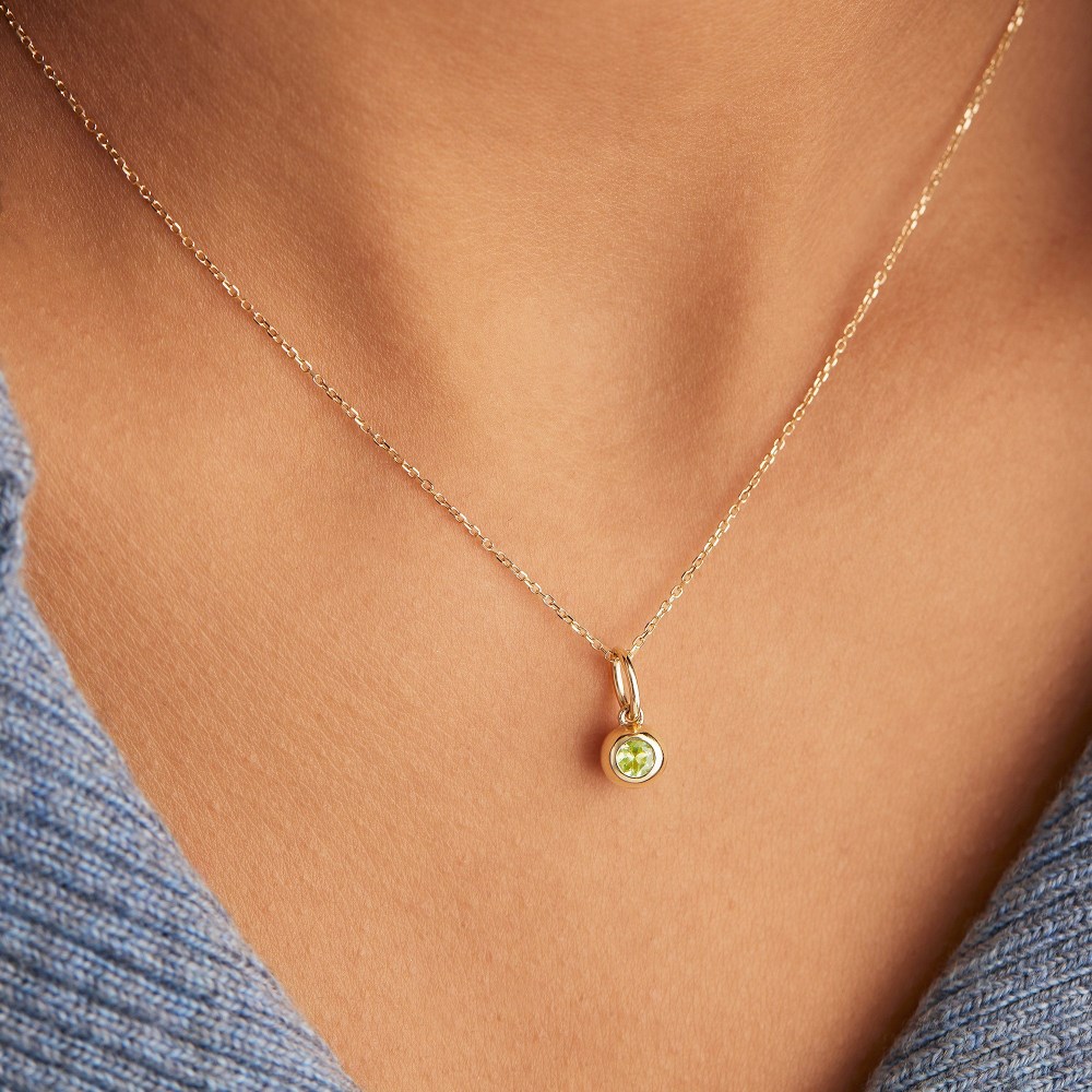 Mejuri Birthstone Sphere Charm - 14k Yellow Gold