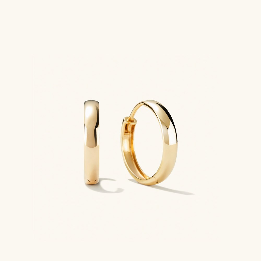 Mejuri Bold Medium Hoops - 14k Yellow Gold